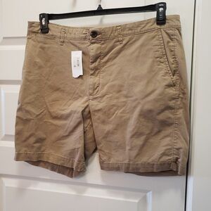 Goodfellow & Co Tan Flat Front Cotton Blend Shorts